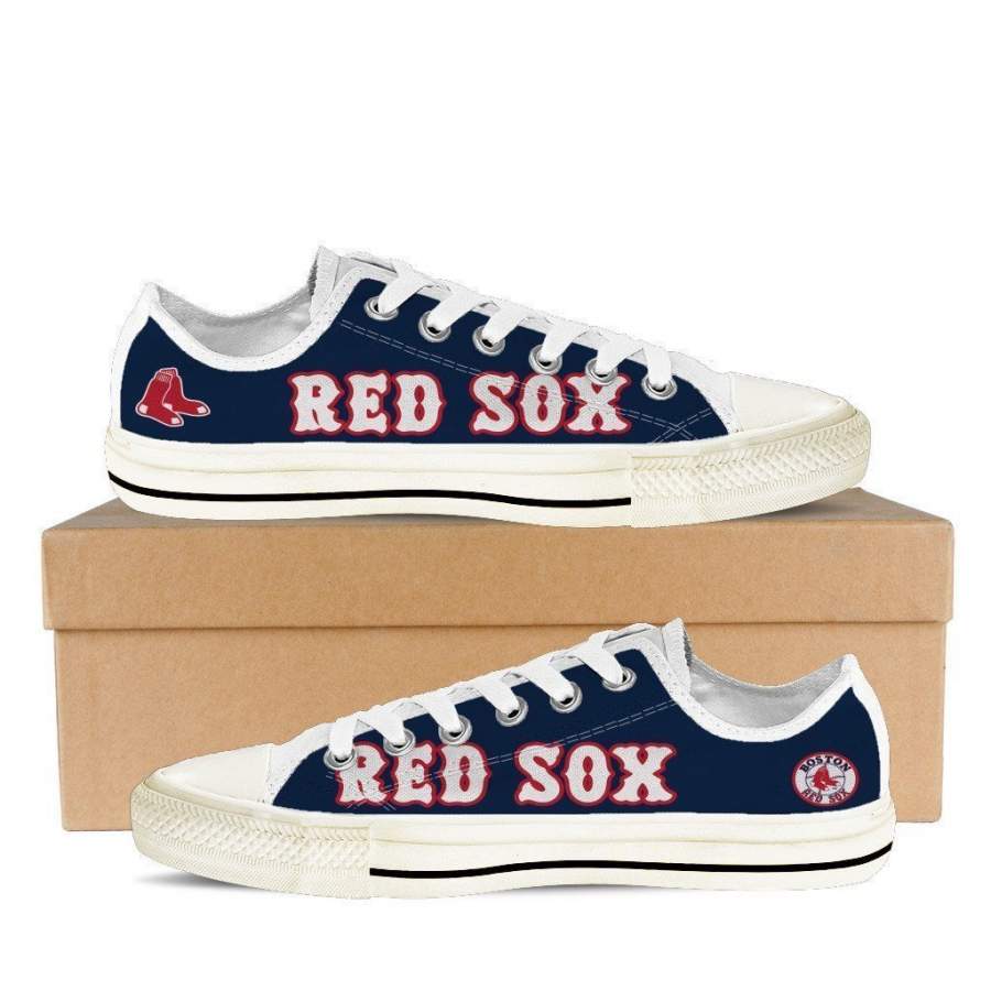 Boston Red Sox Low Top Sneakers Shoes For Men