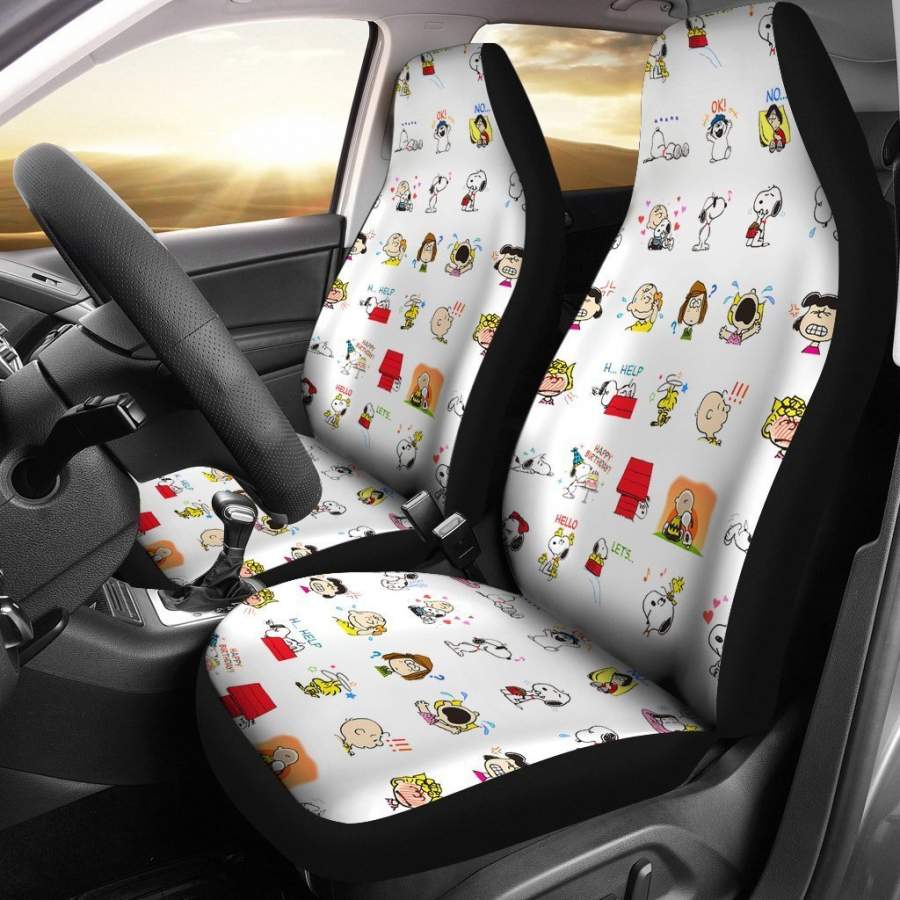 Peanuts Snoopy & Friends Cute Car Seat Covers