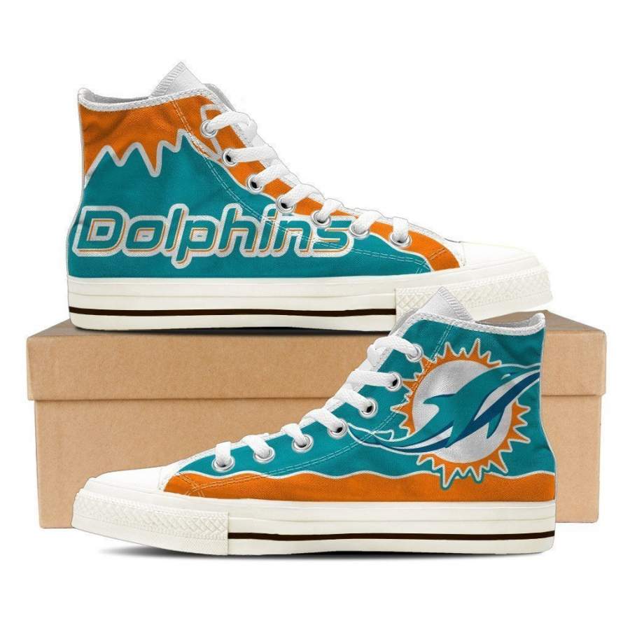 Miami Dolphins Mens High Top Sneakers High Top 2