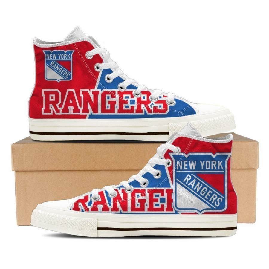 New York Rangers Mens High Top Sneakers High Top