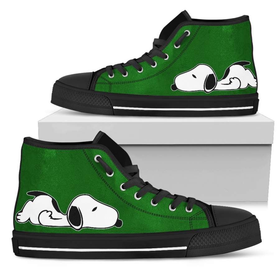 Green Snoopy Sneakers Snoopy Shoes Tennis Shoes