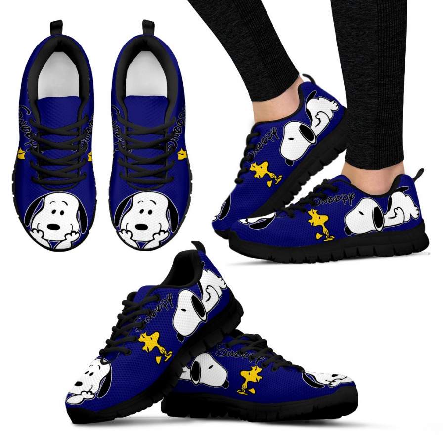 Navy Blue Snoopy Sneakers Snoopy Shoes For Women