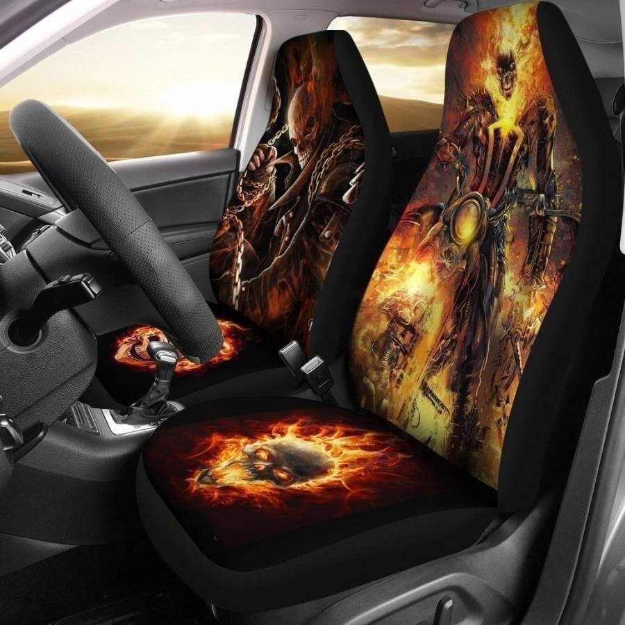 Heaven On Fire Robbie Reyes Ghost Rider Car Seat Covers