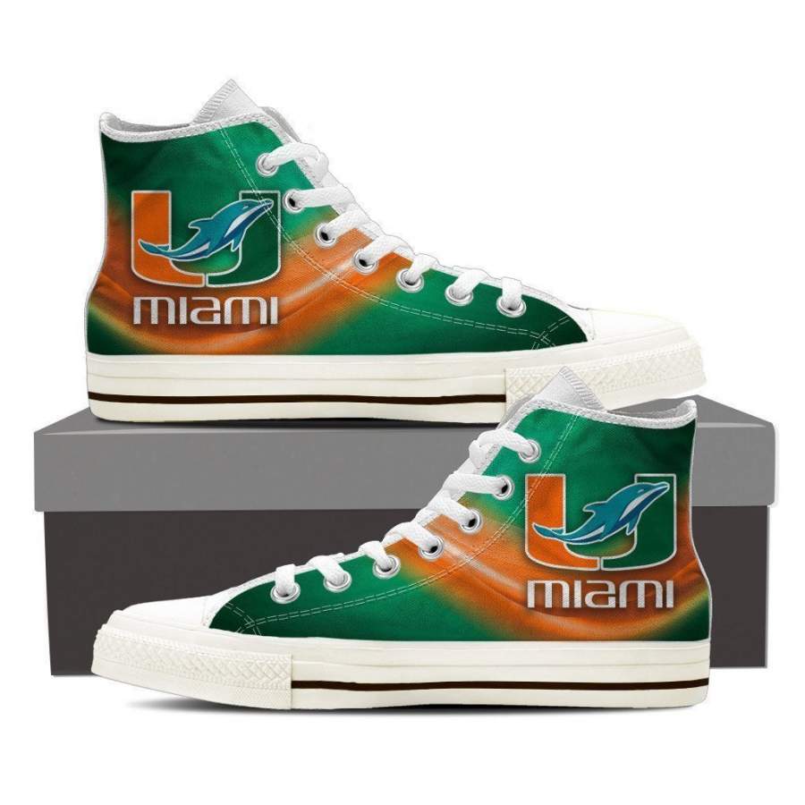 Dolphins Um Mens High Top Sneakers