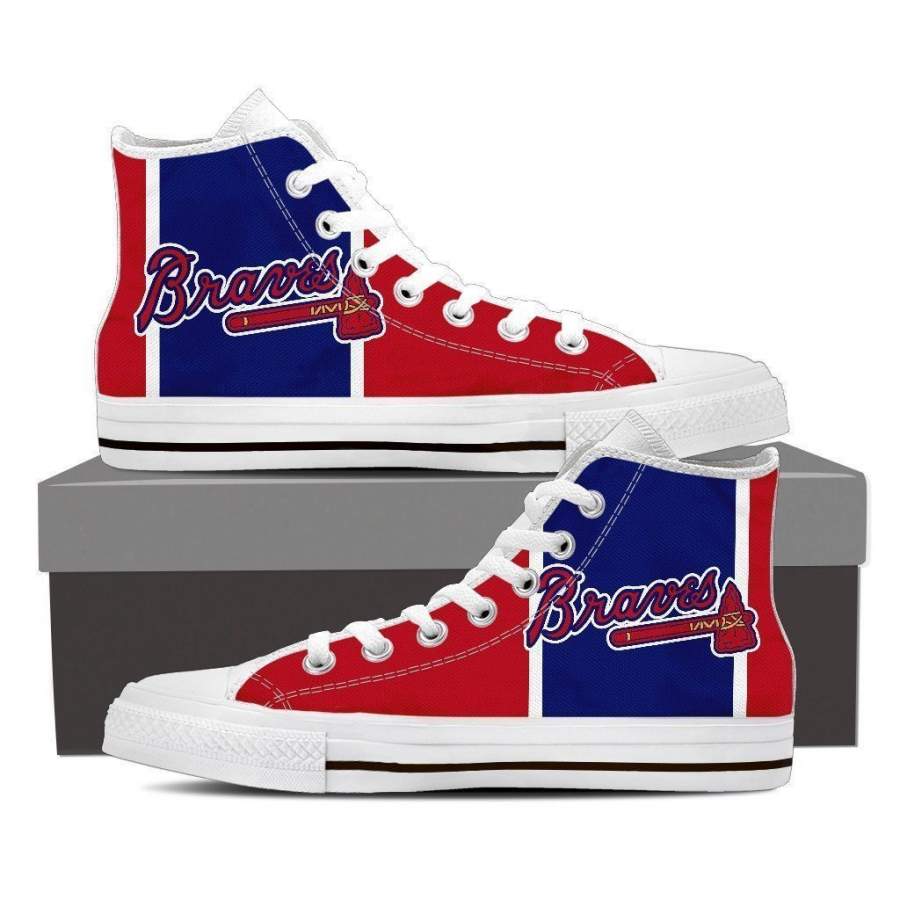 Atlanta Braves Mens High Top Sneakers