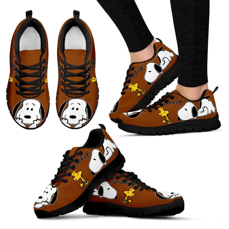 Brown Snoopy Sneakers Snoopy Shoes For Women