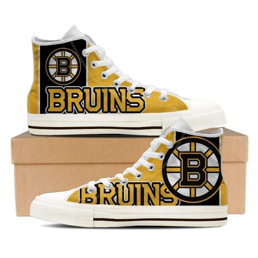 Boston Bruins Mens High Top Sneakers High Top