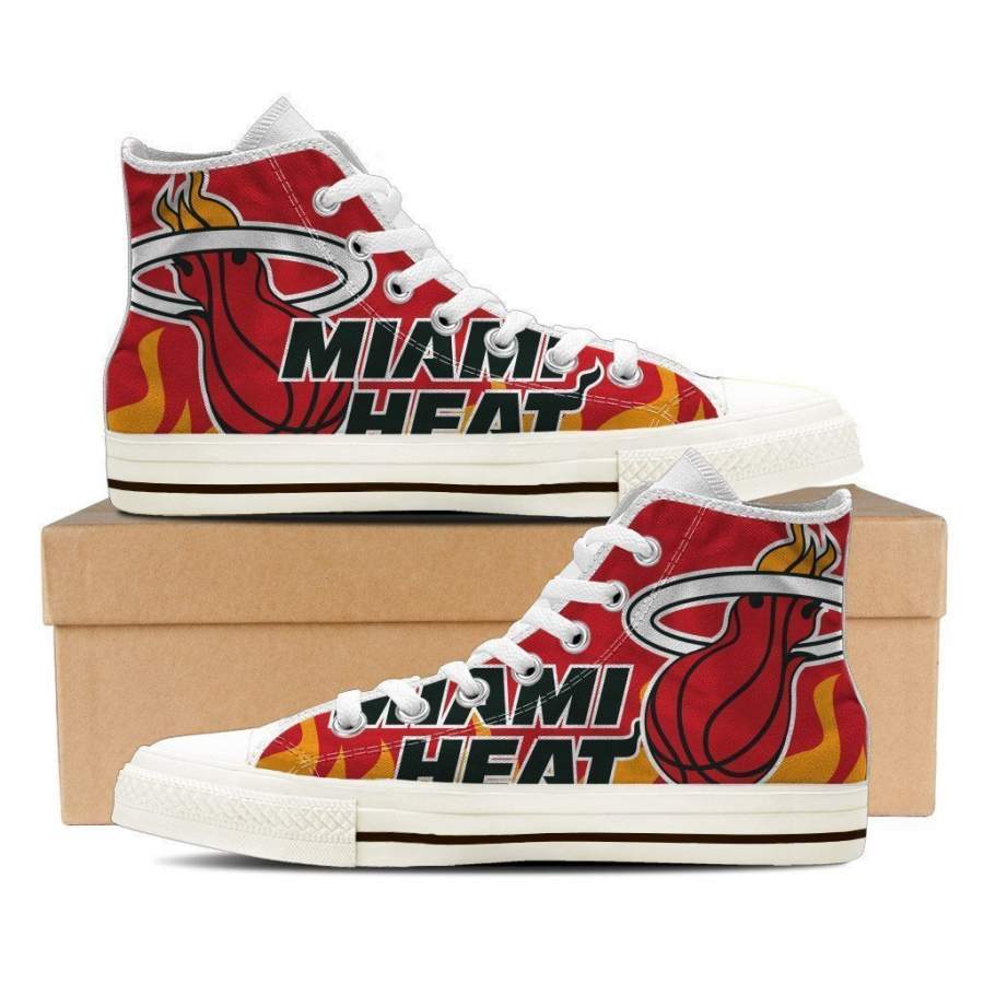 Miami Heat Mens High Top Sneakers High Top