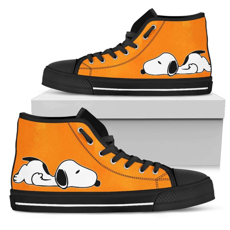 Orange Snoopy Sneakers Snoopy Shoes Tennis Shoes