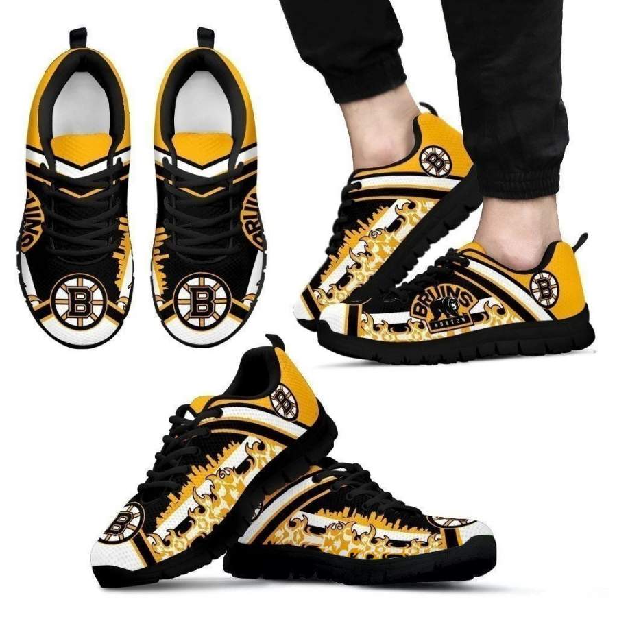 Boston Bruins Hockey Men’s Sneakers