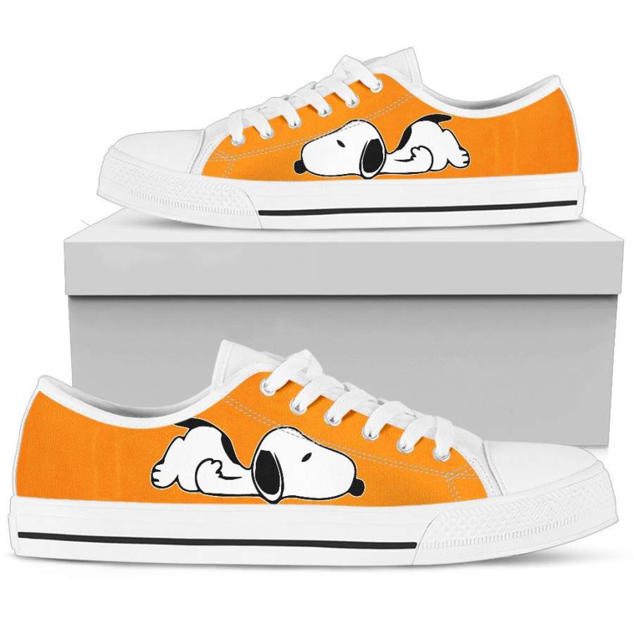 Orange Snoopy Sneakers Snoopy Shoes