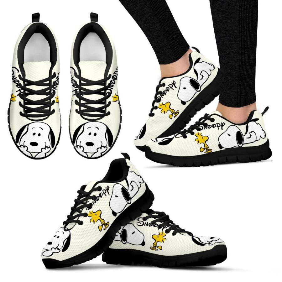 Ivory Snoopy Sneakers Snoopy Shoes For Women