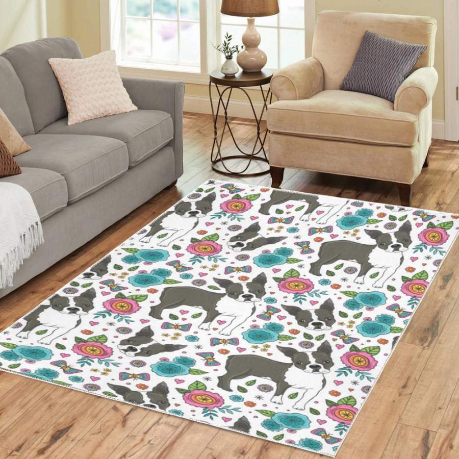 Boston Terrier Area Rug