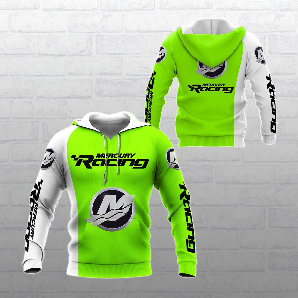 3D All Over Printed Mercury Racing NCT-HA Shirts Ver4 (Bright Green)