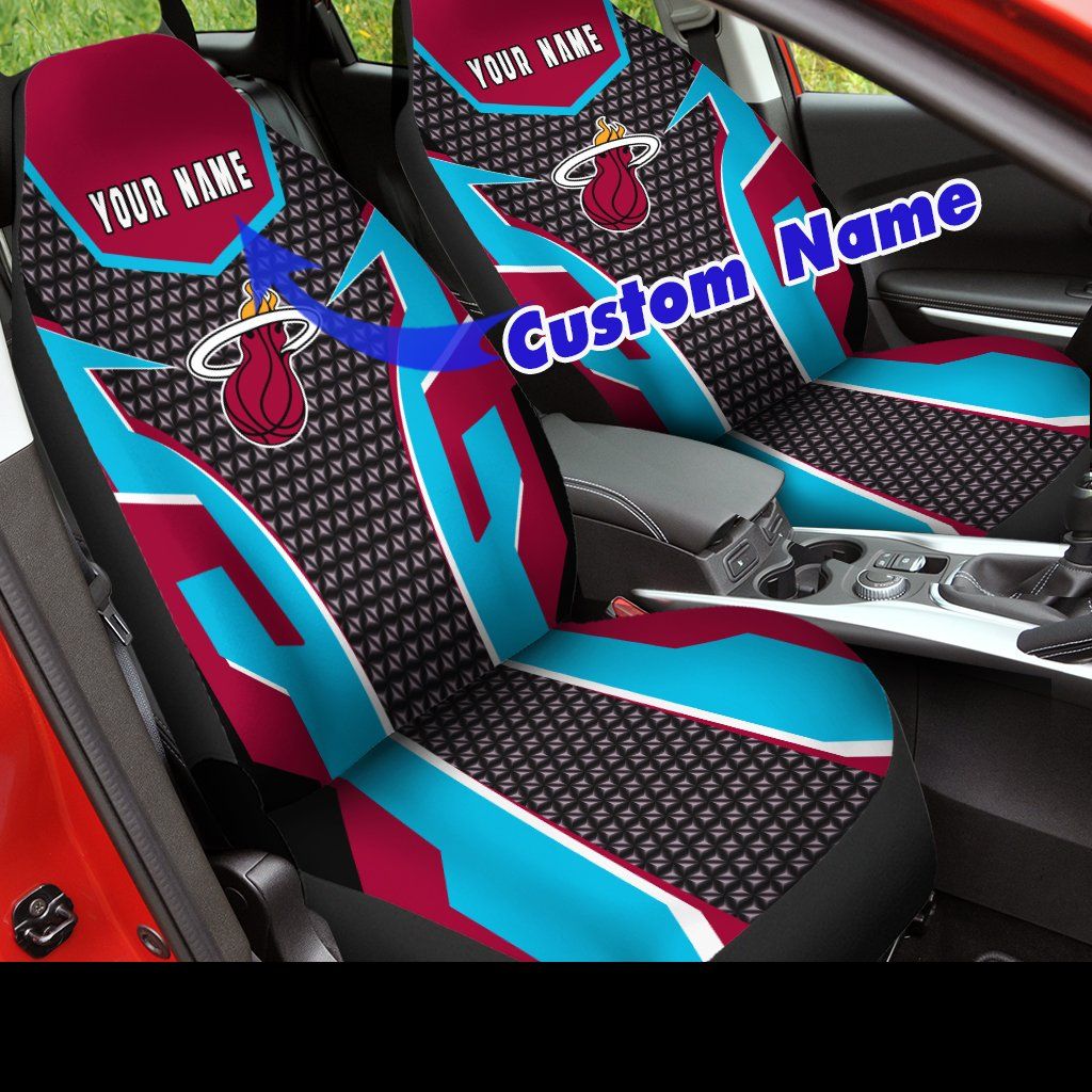 Miami Heat Custom Car Seat Covers (Set Of 2)