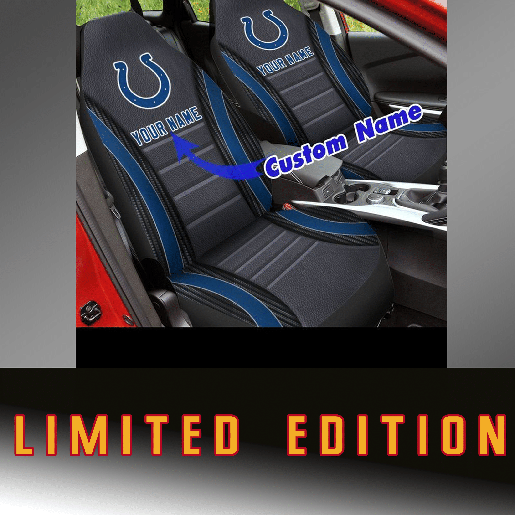 Indianapolis Colts Custom Car Seat Covers (Set Of 2) -Ver All