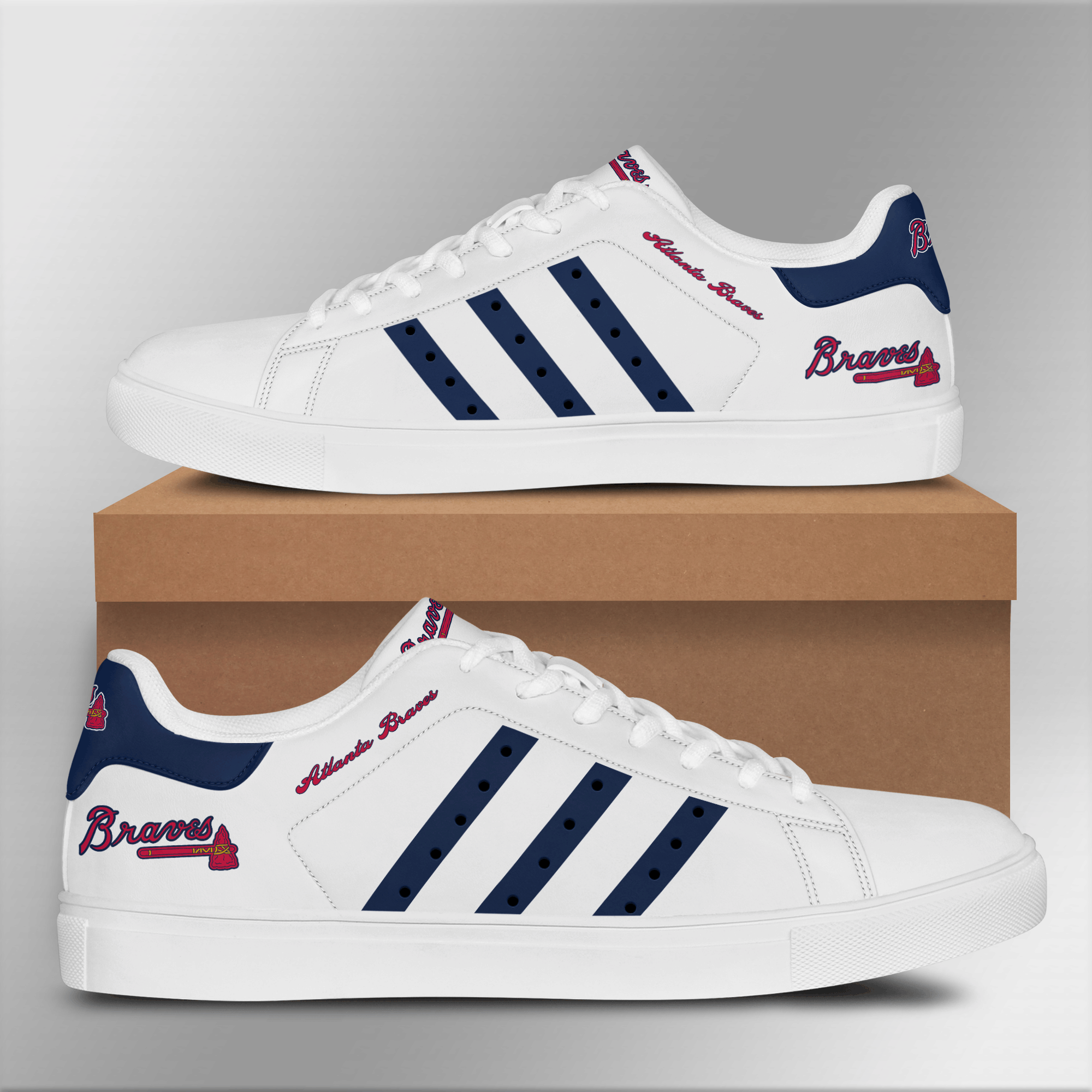 Atlanta Braves Low Top Shoes – V1