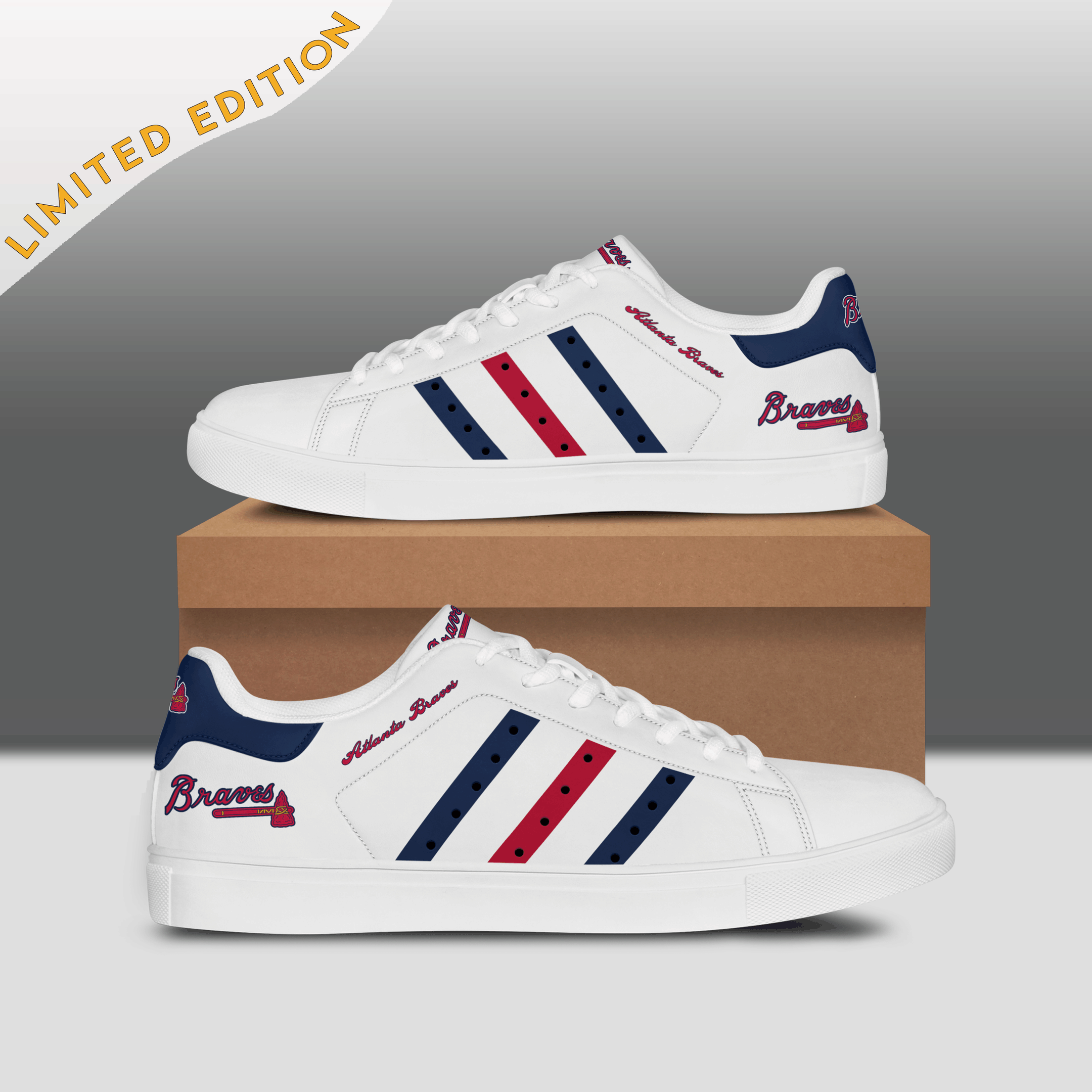 Atlanta Braves Low Top Shoes – V2