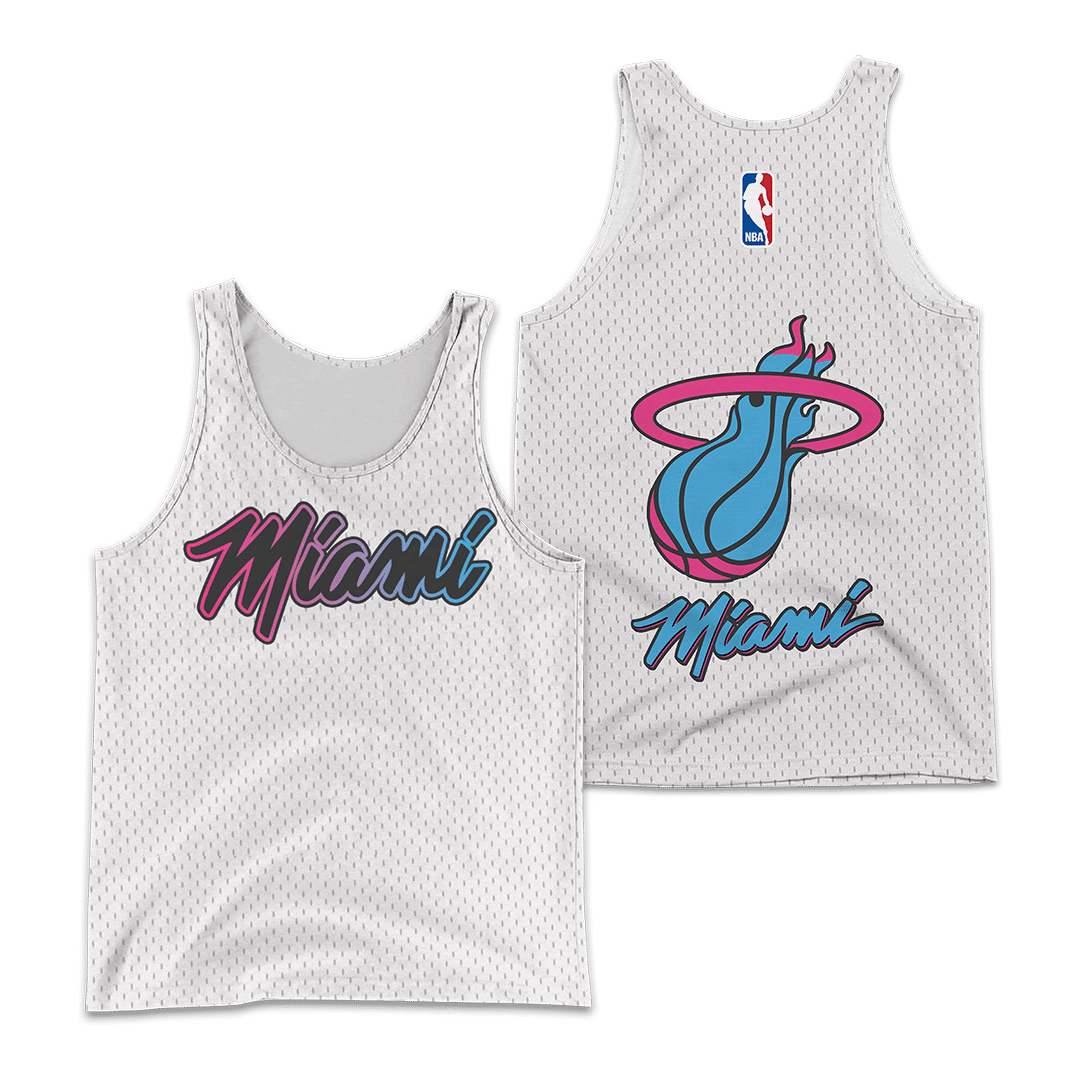 Miami Heat PVT – HL unisex 3D Tank Top Ver 1 (White)