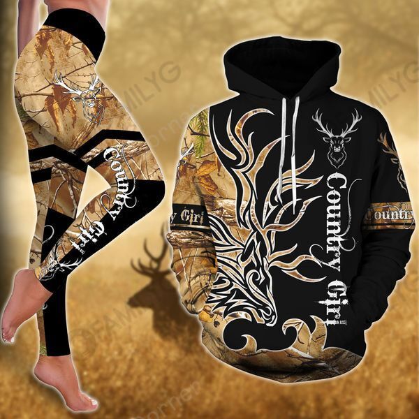 Muddy Country Girl on Black Legging and Hoodie