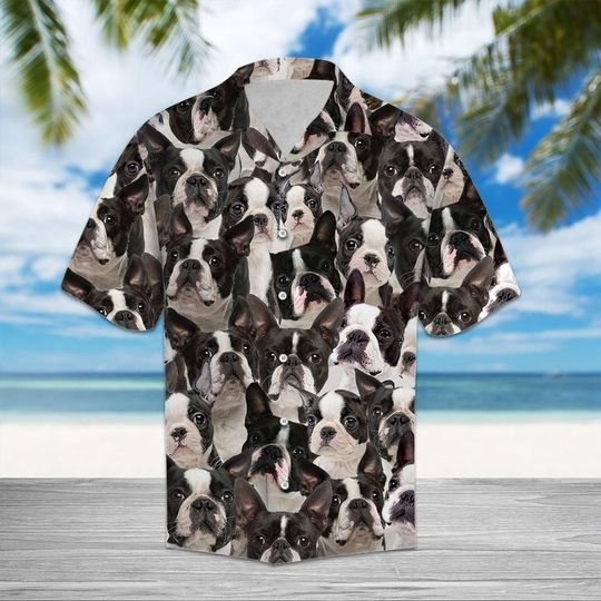 Hawaii Shirt ?C Boston Terrier Awesome D0207