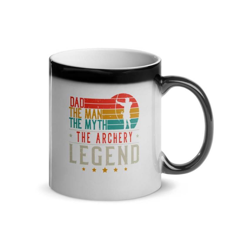 Dad The Man The Myth The Archery Legend Mug Vintage Bow Hunting Archery Dad Mug Father’s Day Gift for Archer Ceramic Glossy Magic Mug