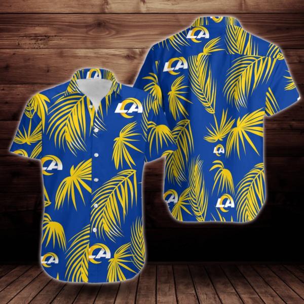 Los Angeles Rams Flower Short Sleeve Hawaiian Shirt