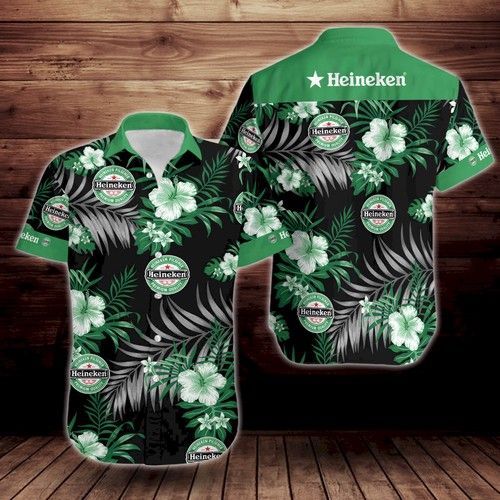 Heineken Short Sleeve Hawaiian Shirt