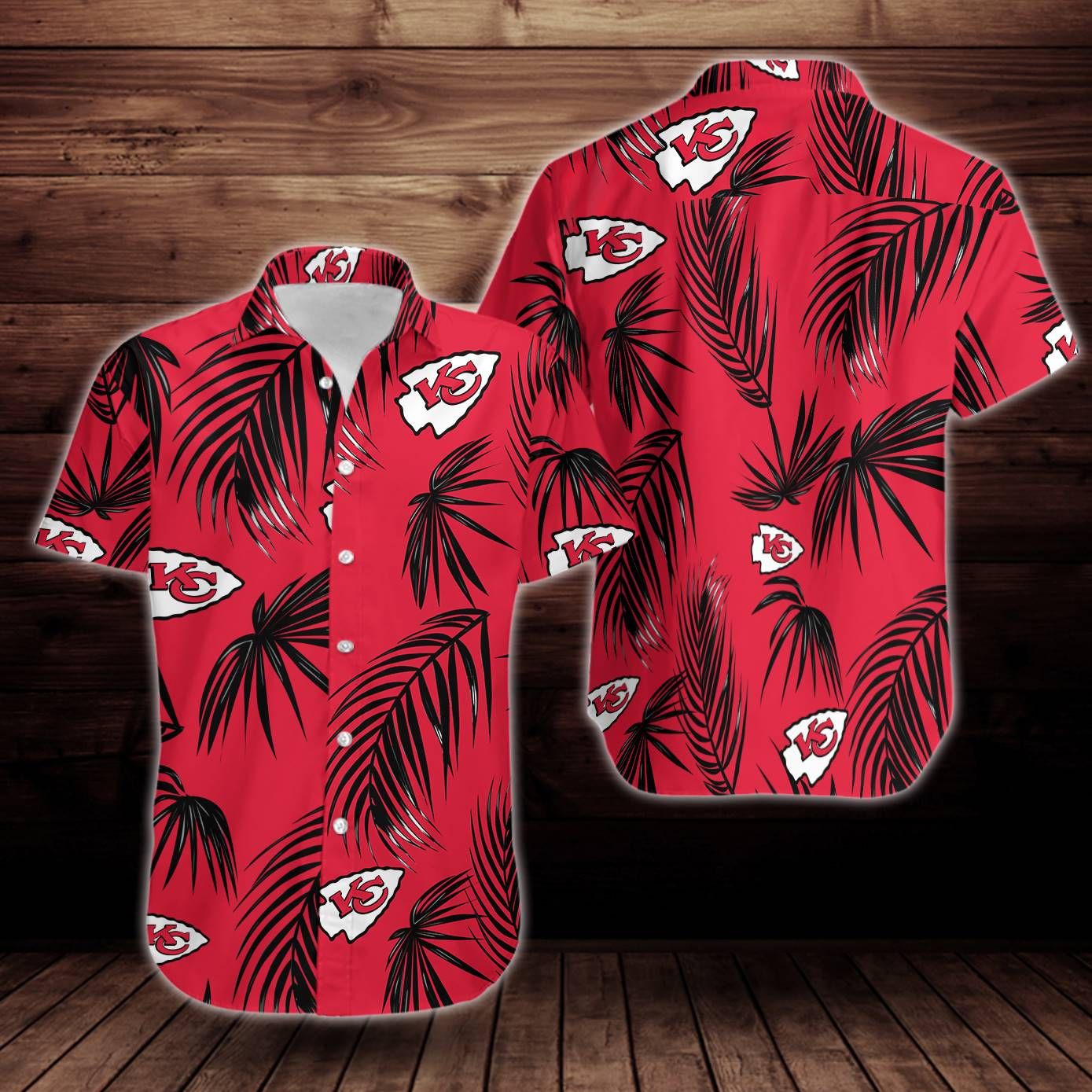 Kansas City Chiefs Flower Short Sleeve Hawaiian Aloha Shirts Aloha Shirts