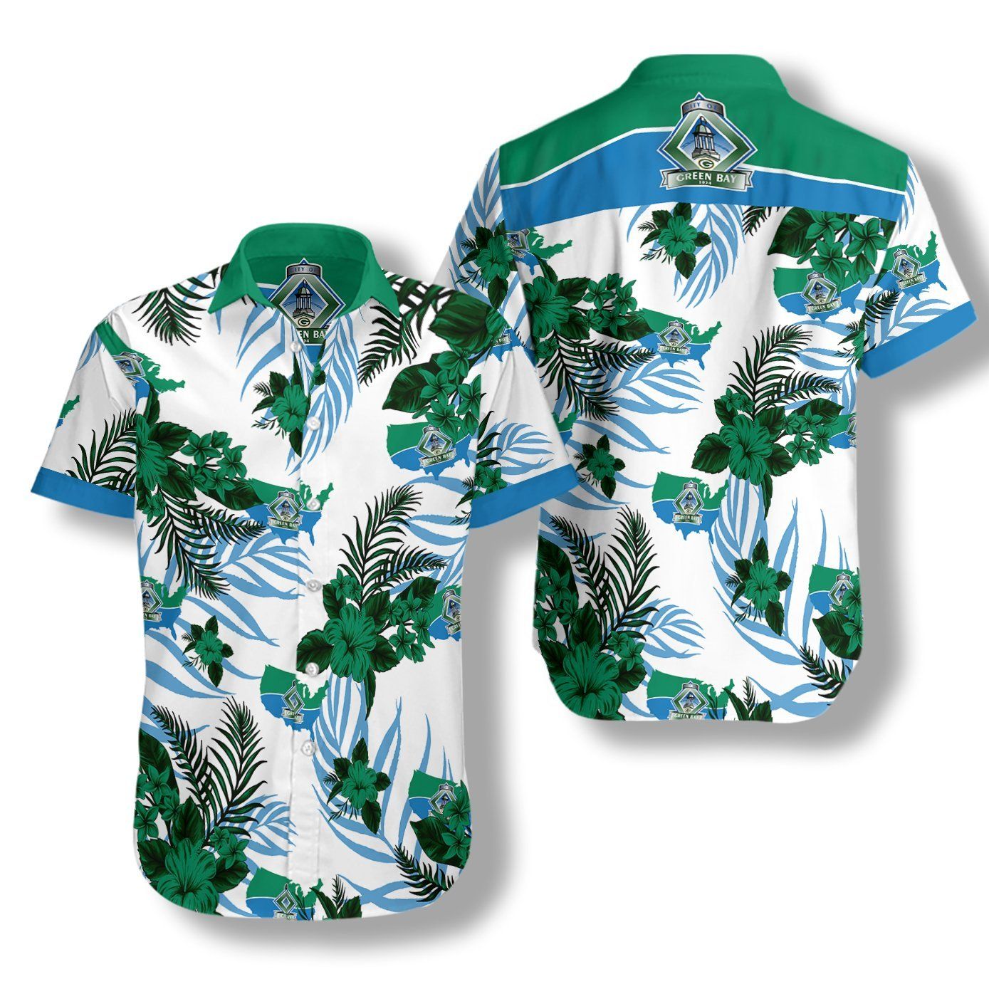 Green Bay Proud Ez05 0907 Hawaiian Aloha Shirts Aloha Shirts