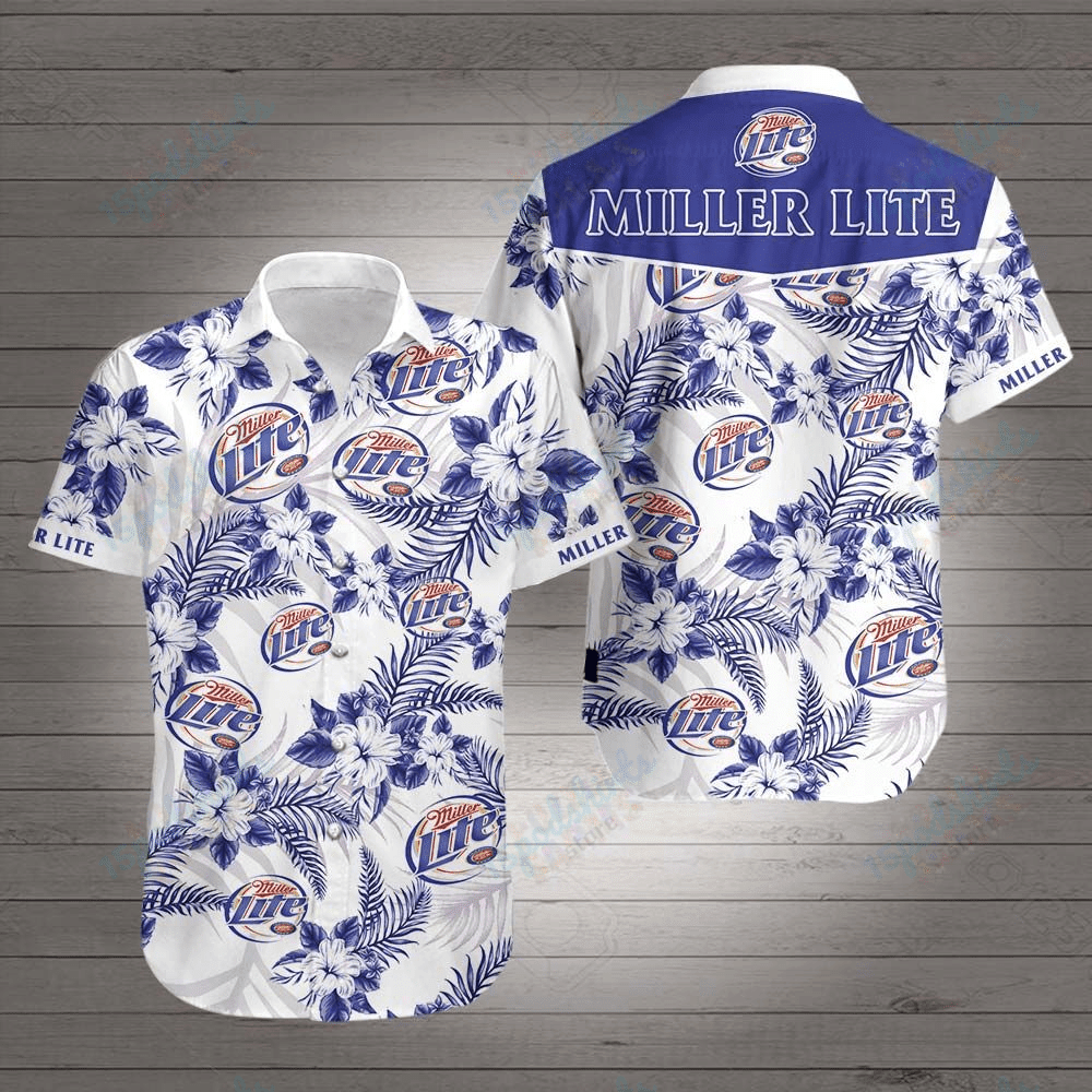 Miller Lite Hawaiian Aloha Shirts Aloha Shirts