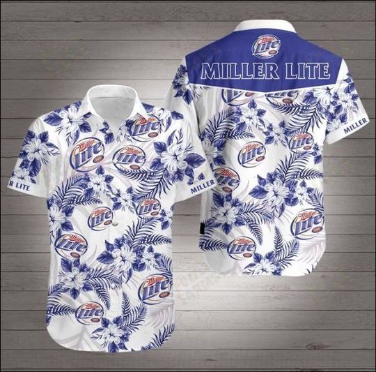 Miller Lite 3D Hawaiian Aloha Shirts Aloha Shirts