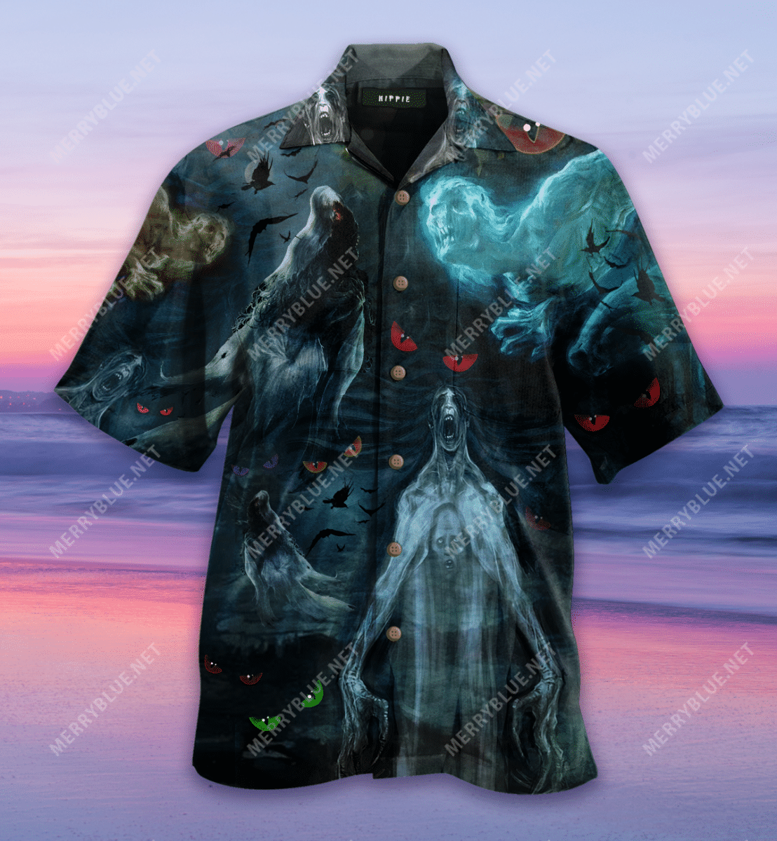 Amazing Ghost Unisex Hawaiian Aloha Shirts Aloha Shirts