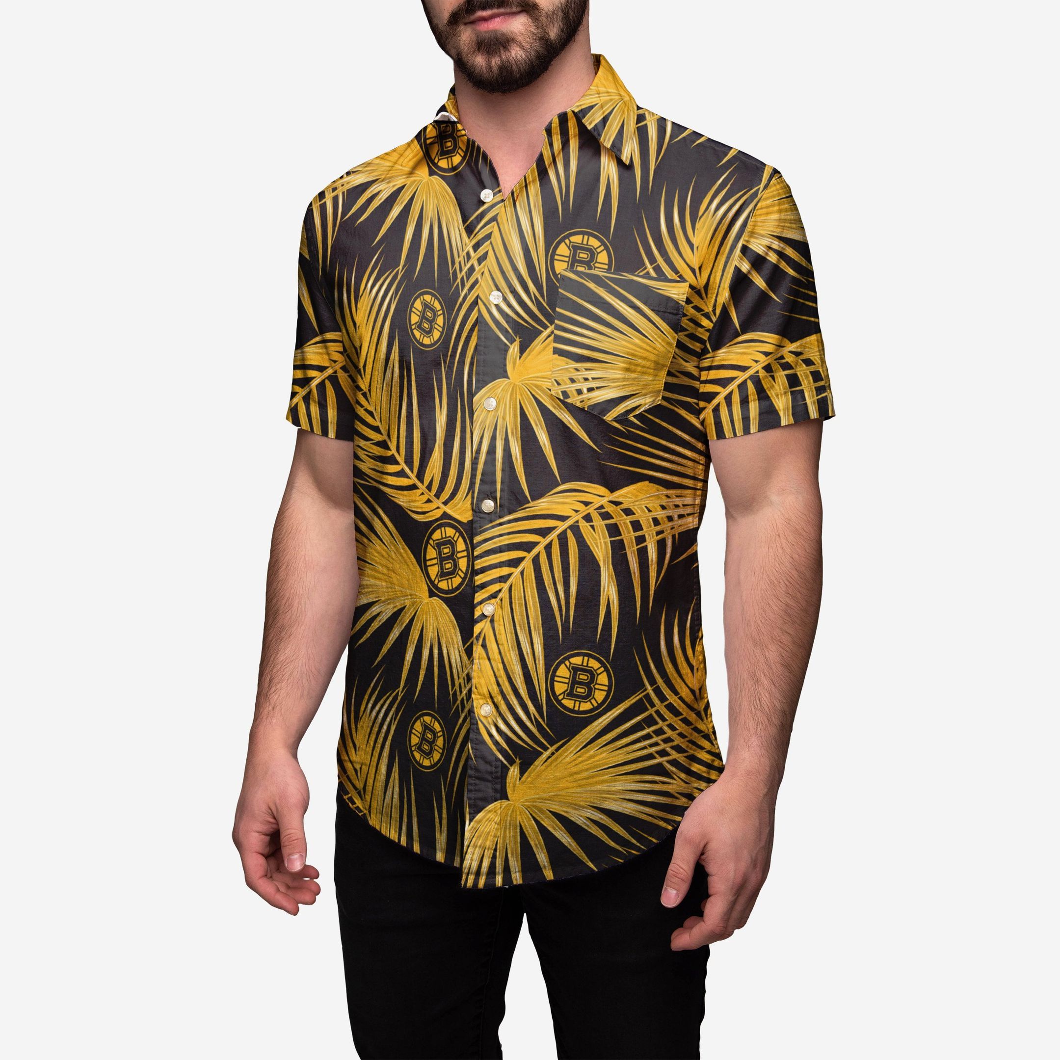 Boston Bruins Hawaiian Aloha Shirts Button Up Shirt