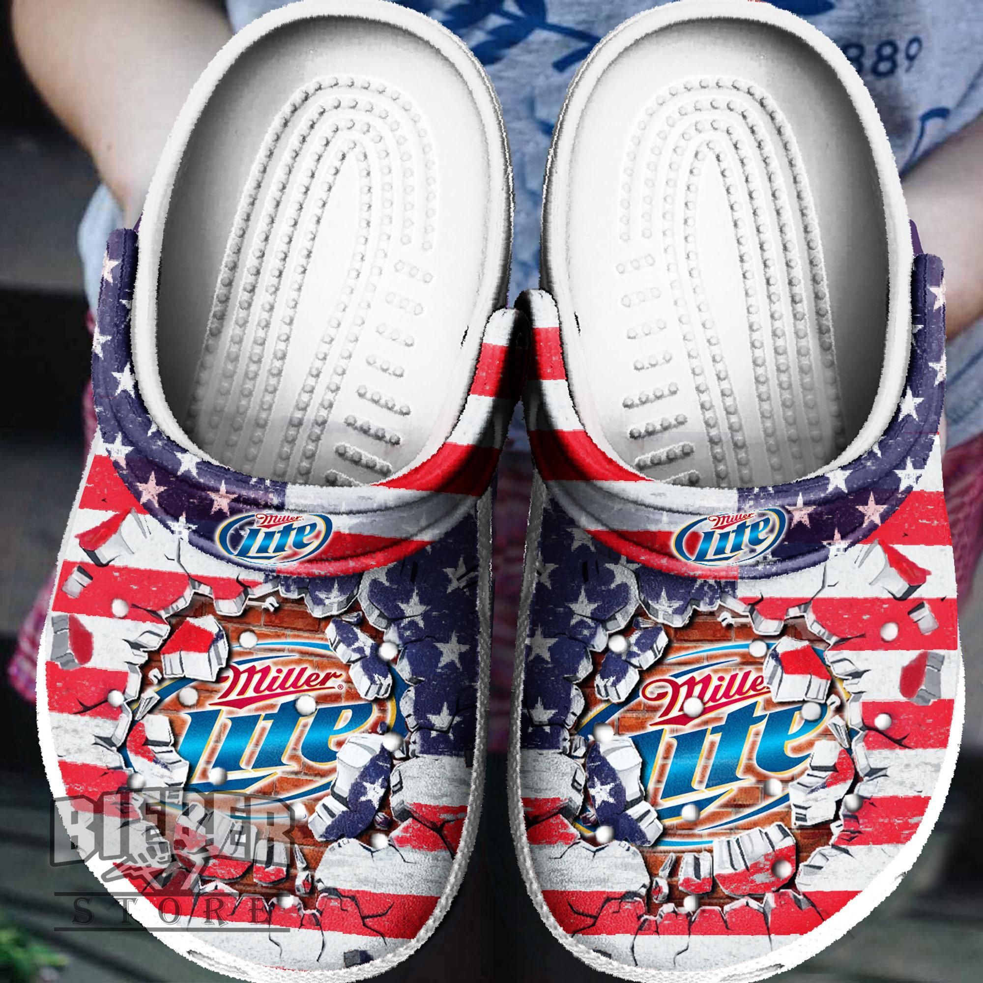 Miller Lite Crocs Clog Shoes