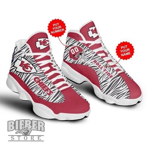 Kansas City Chiefs Football Personalized Shoes Air JD13 Sneakers