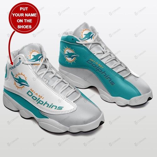 Miami Dolphins Personalized Air JD13 Sneakers 025