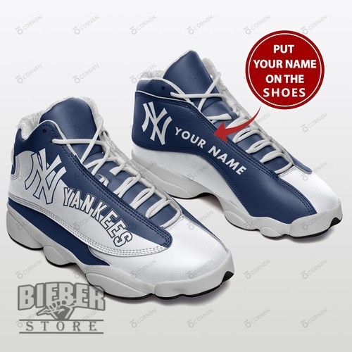 New York Yankees Personalized Air JD13 Sneakers 009