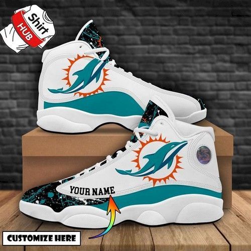 Miami Dolphins Football Air JD13 Sneakers Personalized Shoes For Fan