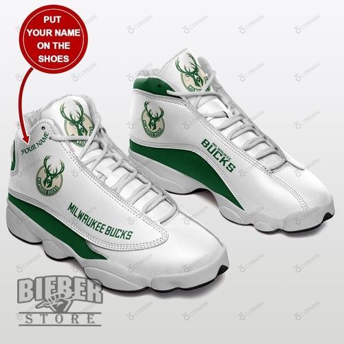 Milwaukee Bucks Personalized Air JD13 Sneakers 035