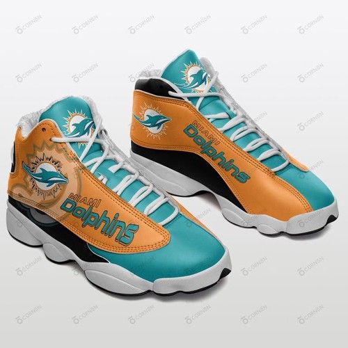 Miami Dolphins Personalized Air JD13 Sneakers Gift For Fan