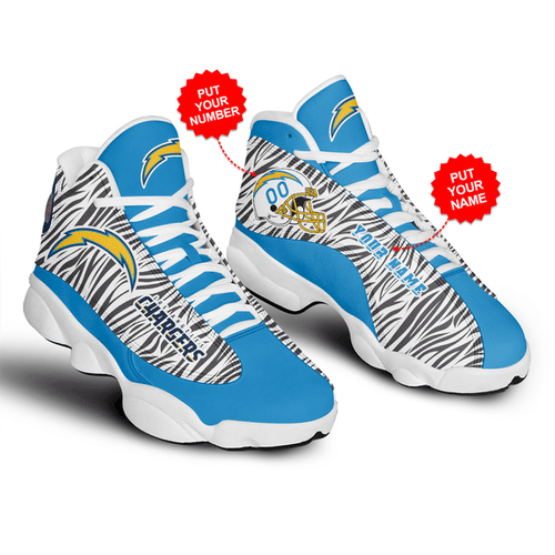 Los Angeles Chargers Football Personalized Shoes Air JD13 Sneakers