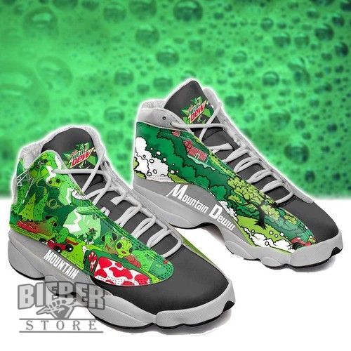 Mountain Dew Personalized Tennis Shoes Air JD13 Sneakers Gift For Fan