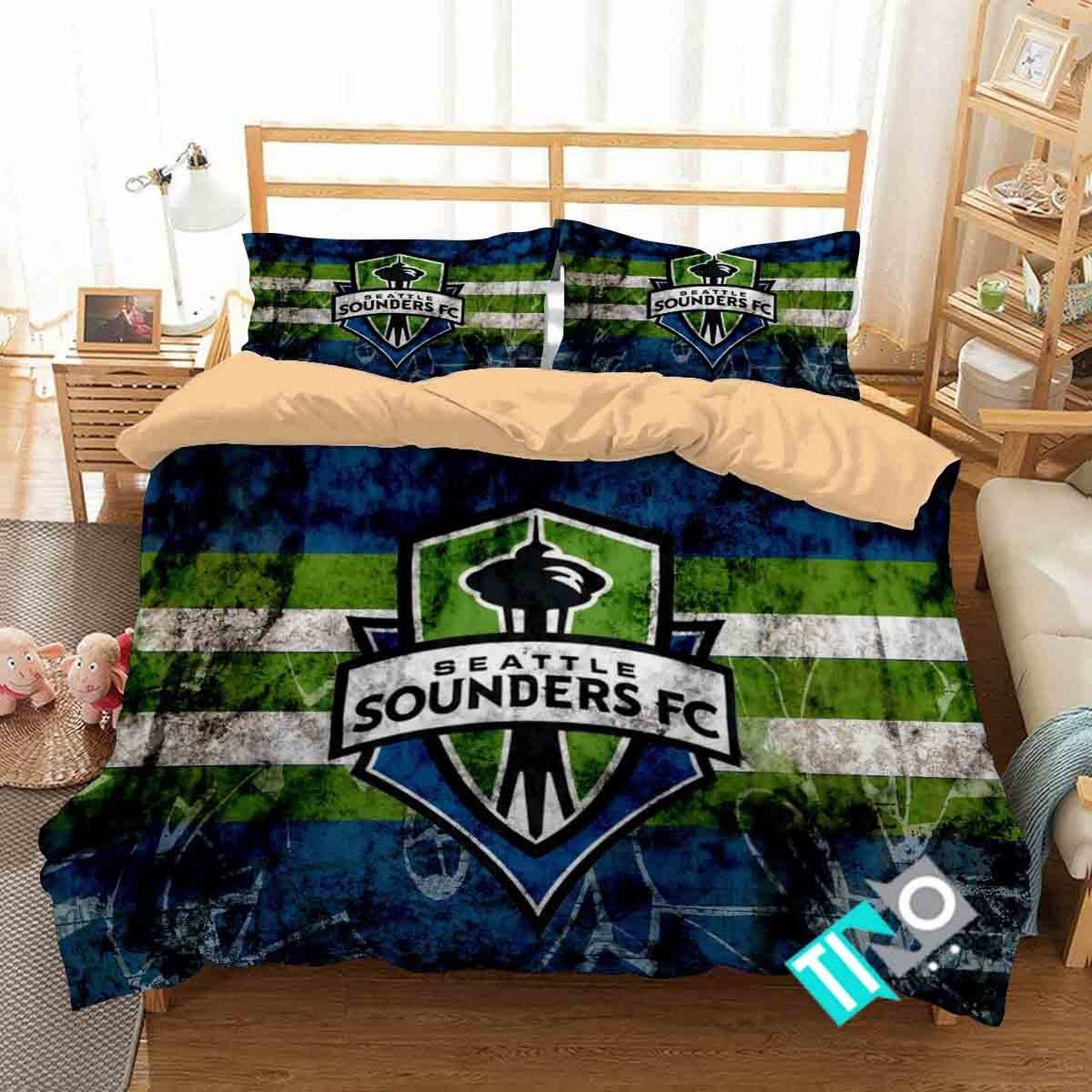 MLS Seattle Sounders FC 1 Logo 3D Personalized CustomizedBedding Sets Duvet Cover Bedroom Set Bedset Bedlinen