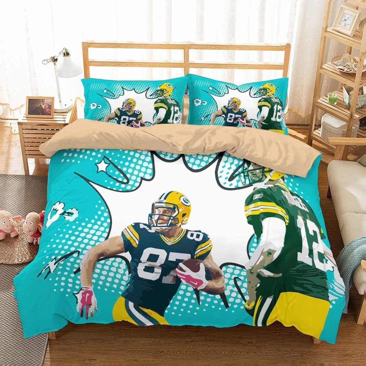 3D Customize Green Bay Packers Bedding Set Duvet Cover SetBedroom Set Bedlinen