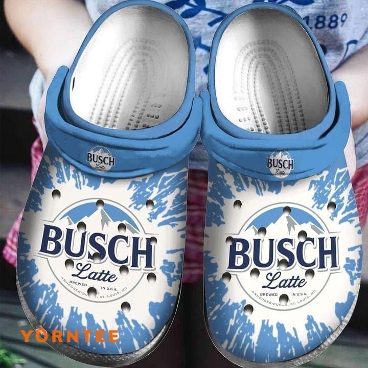 Busch Latte Beer Crocs Crocband Clog Comfortable Classic Clog Water Shoes For Mens And Women