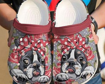 Boston Terrier Crocs Crocband Clog Clog Comfortable For Mens And Womens Classic Clog Water Shoes Comfortable