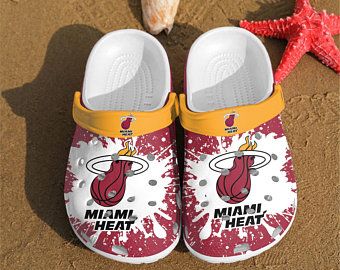 Miami Heat Crocs Crocband Clog Clog Comfortable For Mens And Womens Classic Clog Water Shoes