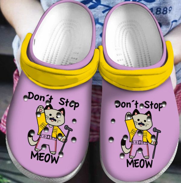 New Freddie Mercury Cat Don??T Stop Meow Crocs Crocband Clog Comfortable For Mens Womens Classic Clog Water Shoes