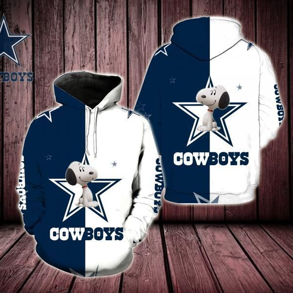 Dallas Cowboys Snoopy Hoodie 3D Zipper Hoodie New Star Full All Over Print V1570 Ds0 05950